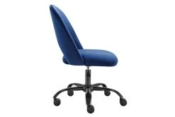 Superba Blue Office Chair With Black Base -Living Spaces Store 304210 blue fabric office chair detail 46
