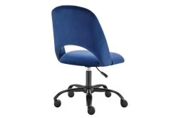 Superba Blue Office Chair With Black Base -Living Spaces Store 304210 blue fabric office chair detail 47