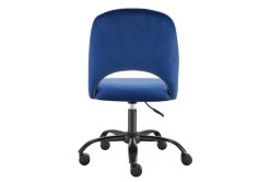 Superba Blue Office Chair With Black Base -Living Spaces Store 304210 blue fabric office chair detail 48