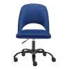 Superba Blue Office Chair With Black Base -Living Spaces Store 304210 blue fabric office chair signature 01
