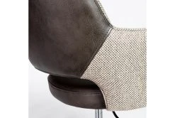 Mayfield Light Gray Fabric & Dark Gray Faux Leather Office Chair -Living Spaces Store 304221 grey leather office chair detail 49
