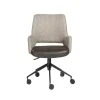 Mayfield Light Gray Fabric & Dark Gray Faux Leather Office Chair