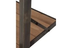 Fairway Dark Brown Wood Industrial 77" Bookcase -Living Spaces Store 304342 brown wood bookcase detail 44