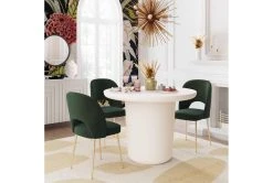 Shirley Forest Green Velvet Dining Chair -Living Spaces Store 304658 green fabric dining chair room 85