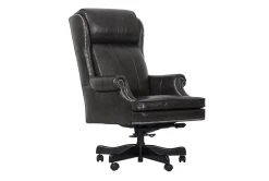 Richland Black Leather Desk Chair
