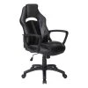 Zyair Black Faux Leather With Grey Gaming Chair -Living Spaces Store 306033 signature 01