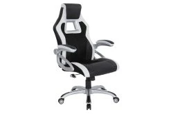 Ozzy Black With White Gaming Chair