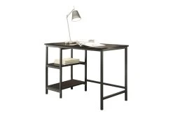 Rockwood Writing Desk With Chair -Living Spaces Store 306050 brown wood desk and chair set side 14