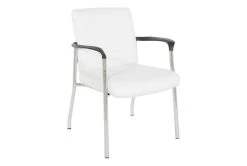 Meade White Faux Leather Office Chair