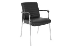 Meade Black Faux Leather Office Chair