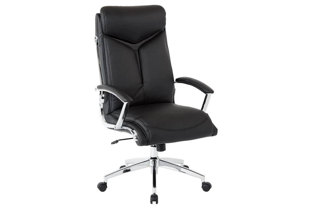 Sweeney Black Executive Faux Leather High Back Office Chair 3 Sweeney Black Executive Faux Leather High Back Office Chair