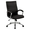 Burlingame Black Executive Mid-Back Faux Leather Office Chair -Living Spaces Store 306083 signature 01