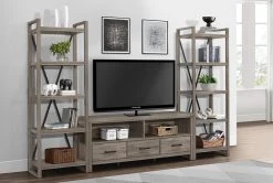 Mcloughlin 27.5" Bookcase Pier -Living Spaces Store 306157 grey wood pier room 85