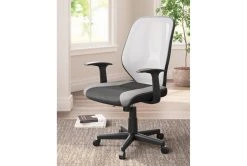 Genesee Light Gray & Black Mesh Office Chair 15 Genesee Light Gray & Black Mesh Office Chair -Living Spaces Store 306206 grey multi media office chair room 85