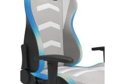 Alderton White & Gray Gaming Chair With Led Lighting -Living Spaces Store 306253 white multi media gaming chair detail 47