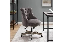 Lunado Charcoal Office Chair -Living Spaces Store 307698 grey polyester office chair room 85