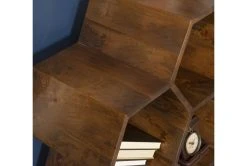 Denslowe Bookshelf -Living Spaces Store 307730 brown wood bookcase detail 46