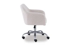Baden Sherpa Office Chair -Living Spaces Store 307773 white polyester office chair detail 45