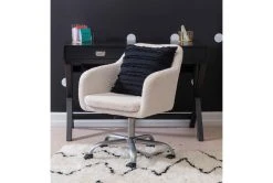 Baden Sherpa Office Chair -Living Spaces Store 307773 white polyester office chair room 85