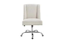 Callippe Office Chair Sherpa -Living Spaces Store 307775 white polyester office chair detail 46