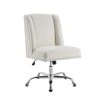 Callippe Office Chair Sherpa -Living Spaces Store 307775 white polyester office chair signature 01