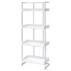 Eugene 4-Shelf Bookcase White High Gloss And Chrome 2 Eugene 4-Shelf Bookcase White High Gloss And Chrome -Living Spaces Store 307920 signature 02