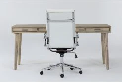 Allen Computer Desk + Moby White High Back Office Chair