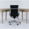Allen Corner Desk + Moby Black High Back Office Chair -Living Spaces Store 309619 grey wood desk and chair set signature 01