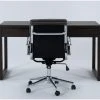 Pierce Espresso Computer Desk + Moby Grey Low Back Office Chair -Living Spaces Store 309628 brown wood desk and chair set signature 01