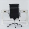 Adams White Desk + Moby Black Low Back Office Chair -Living Spaces Store 309646 white wood desk and chair set signature 01