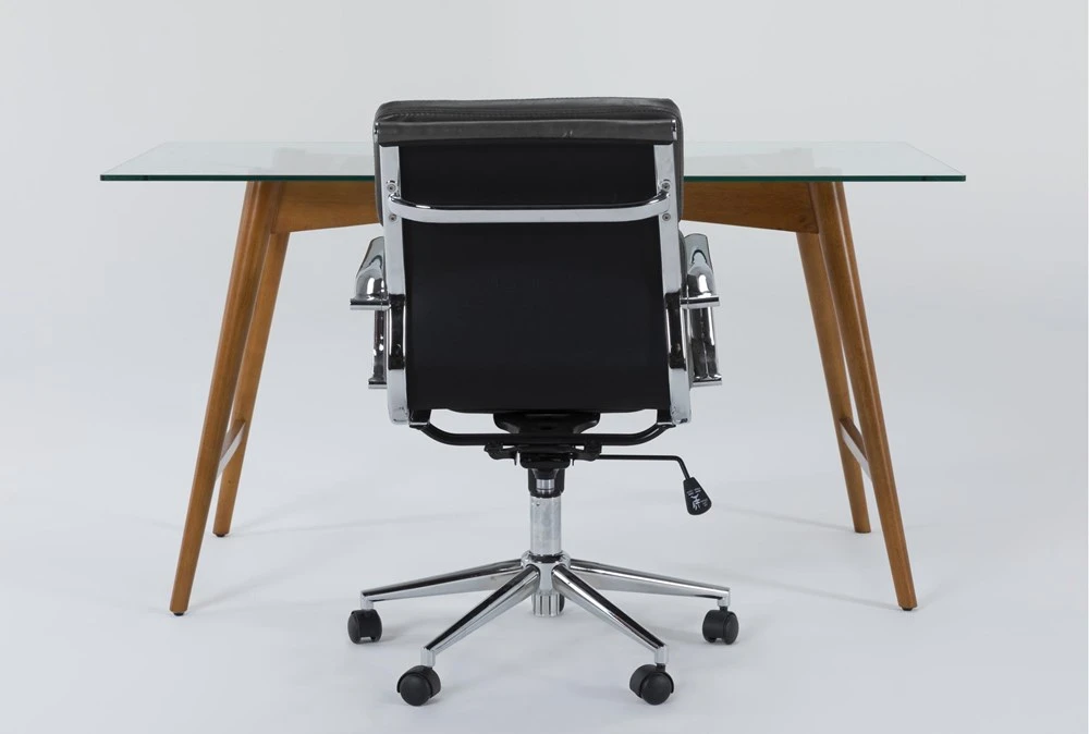 Alton Glass Desk + Moby Grey Low Back Rolling Office Chair 3 Alton Glass Desk + Moby Grey Low Back Rolling Office Chair