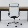 Whistler Desk + Moby White High Back Rolling Office Chair -Living Spaces Store 309871 natural wood desk and chair set signature 01