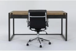 Whistler Desk + Moby Black Low Back Rolling Office Chair