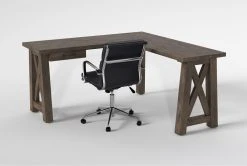 Living Spaces Store -Living Spaces Store 309874 grey wood desk and chair set side 18