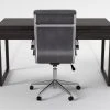 Pierce Espresso Computer Desk+ Moby Grey High Back Rolling Office Chair -Living Spaces Store 309875 brown wood desk and chair set signature 01