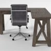 Jaxon Grey Corner Desk+ Moby Grey High Back Rolling Office Chair 2 Jaxon Grey Corner Desk+ Moby Grey High Back Rolling Office Chair -Living Spaces Store 309891 grey wood desk and chair set signature 01
