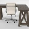 Jaxon Grey Corner Desk + Moby White High Back Rolling Office Chair