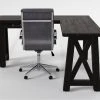 Jaxon Corner Desk+ Moby Grey High Back Rolling Office Chair -Living Spaces Store 309902 black wood desk and chair set signature 01