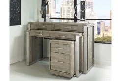 Botlon Grey Nesting 49" Desk 2 Piece Set