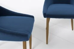 Nora Dining Side Chair Set Of 2 -Living Spaces Store 312733 blue fabric dining chair detail 44