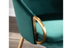 Rose Emerald Velvet Dining Chair -Living Spaces Store 314366 green velvet dining chair detail 44