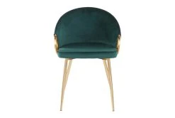 Rose Emerald Velvet Dining Chair -Living Spaces Store 314366 green velvet dining chair front 02