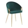 Rose Emerald Velvet Dining Chair -Living Spaces Store 314366 green velvet dining chair signature 01