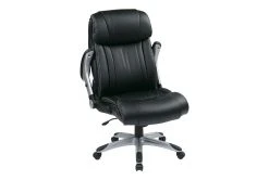 Hugo Black Faux Leather Executive Office Chair -Living Spaces Store 315488 black faux leather office chair detail 45