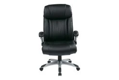 Hugo Black Faux Leather Executive Office Chair -Living Spaces Store 315488 black faux leather office chair detail 47