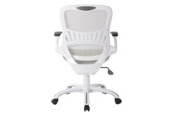 Caty White Mesh Office Chair With Wheels -Living Spaces Store 315490 white polyester office chair detail 45