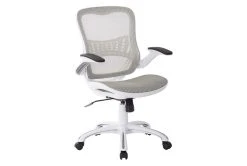 Caty White Mesh Office Chair With Wheels