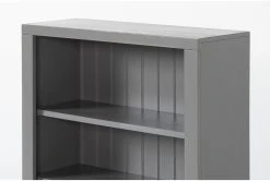 Westlawn 48" Grey Boookcase 8 Westlawn 48" Grey Boookcase -Living Spaces Store 320498 grey wood bookcase detail 44