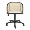 Hedda Office Chair With Beige Velvet Seat