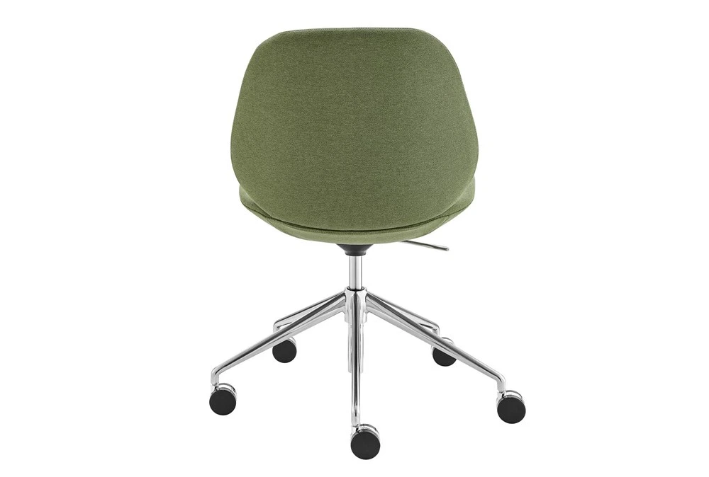 Lior Green Office Chair With Polished Aluminum Base 7 Lior Green Office Chair With Polished Aluminum Base - Image 5